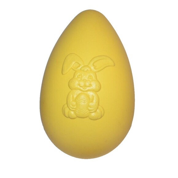 Vtg 1998 Grand Venture Yellow Large Easter Egg Blow Mold w Rabbit On Front - Picture 1 of 7